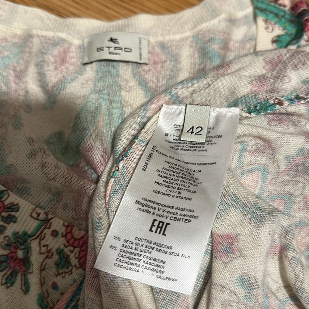 Etro paisley print v neck printed sweater - Picture 5 of 5